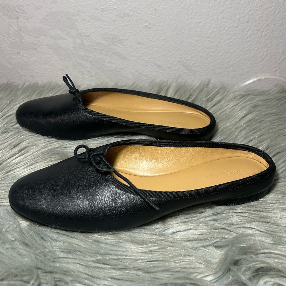 Madewell The April Ballet Flat Mule Classic Black Women's Loafers Size 8.5 - Picture 7 of 14